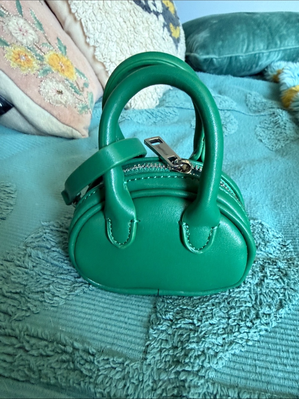Anthropologie Green Mini Dome Handbag - Stylish Bag Charm